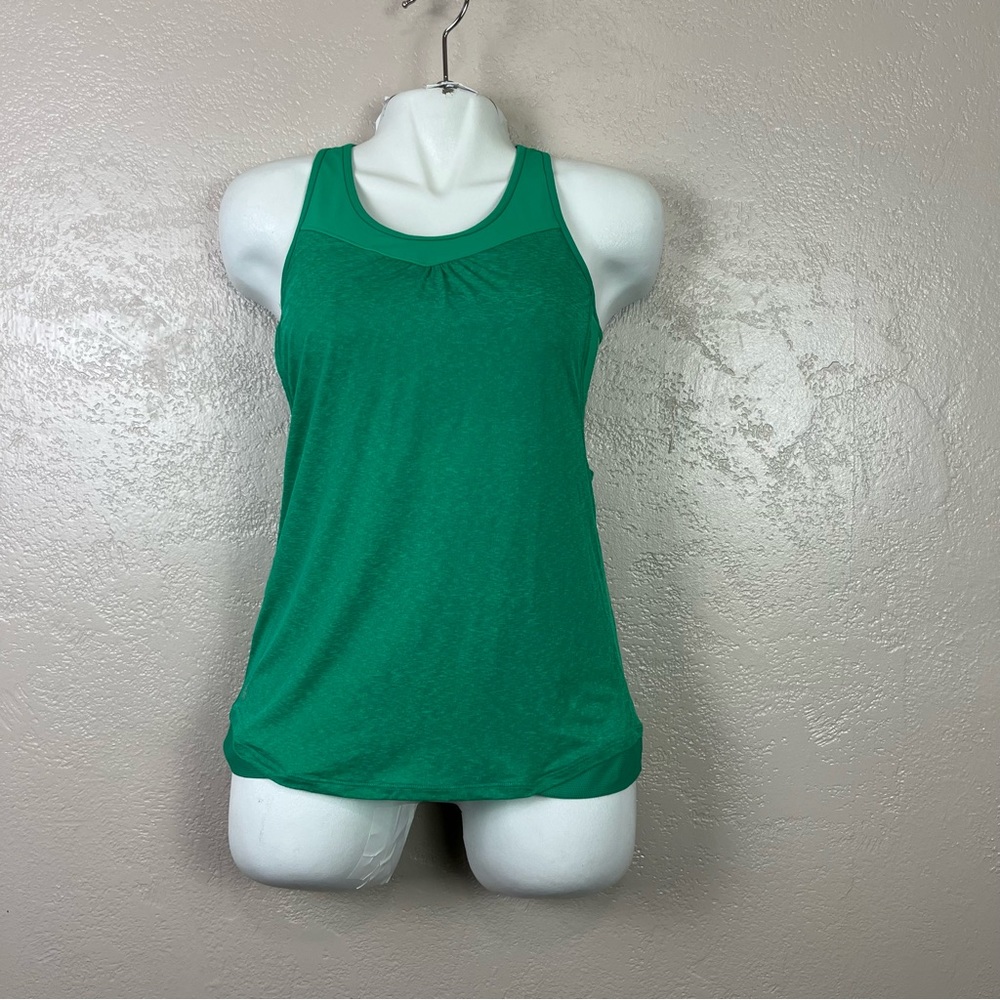 Athleta Support Tank Top Green‎ Sports Bra Women's Size XS